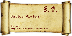 Bellus Vivien névjegykártya